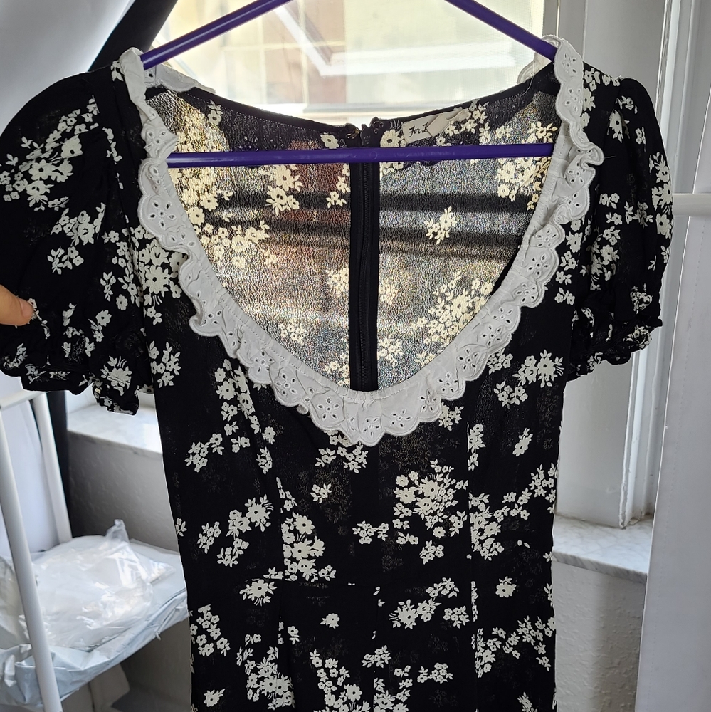For Love and Lemons XS black & white mini dress